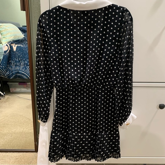 Zara black & white polka dot dress Small EUC - Picture 8 of 9
